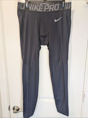 Nike Pro Hyperwarm Compression Tights Men’s 2XL Blue Thermal Training Pants